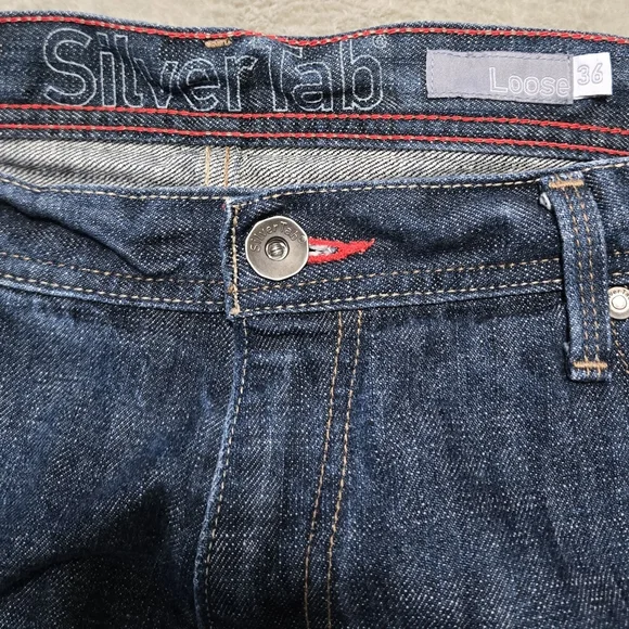 VTG Levi's Silvertab Loose Jeans Mens Sz 36x30(29) Baggy Dark Wash Hip Hop Y2K - Picture 5 of 12